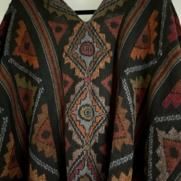 PERUVIAN CONNECTION 100% ALPACA HEAVY  RUANA - Picture 6 of 16